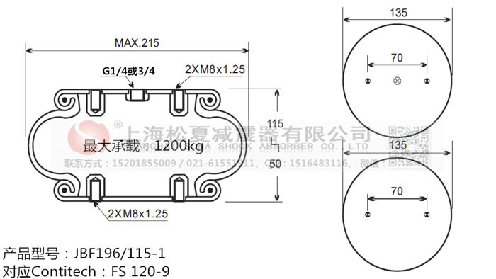 JBF196/115-1橡膠<a href='http://www.huichaozhifu.com/' target='_blank'><u>空氣彈簧</u></a>